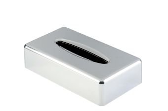 Chrome Plastic Tissue Box Cover