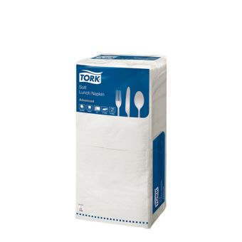 Tork 3 Ply Soft Lunch Napkins - White