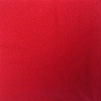 Dinner 3 Ply Napkins - 4 Fold - Red