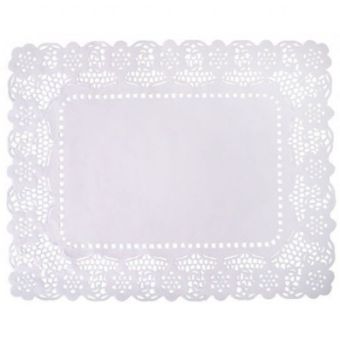 Paper Lace Tray - 47cm x 32cm - White