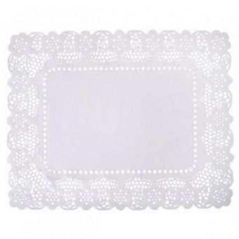 Paper Lace Tray - 35.5cm x 25.5cm - White