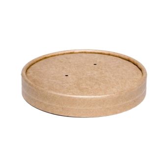 Kraft Vented Lids - 8oz to 16oz