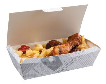 Newsprint Multi-Food Boxes - 1550ml