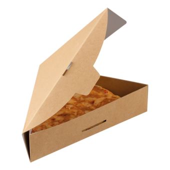 Kraft Triangle Slice Tray with Lid