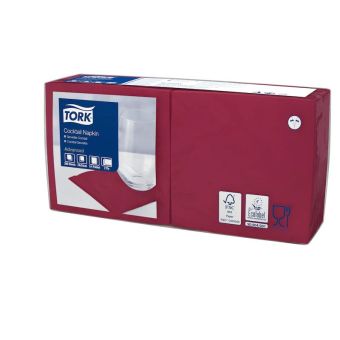 Tork 2 Ply Cocktail Napkins - Red