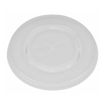 Disposable Flat Straw Slot Lid - 12oz Cups