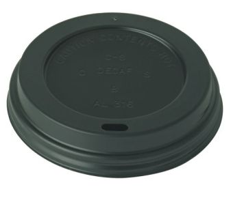 Sip-Thru Lid - 12oz Prism / 8oz Ripple - Black
