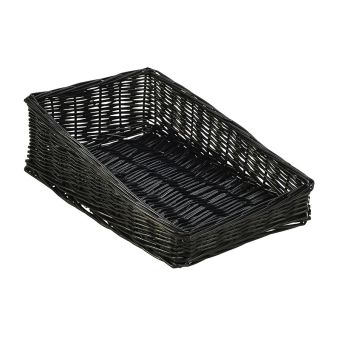 Wicker Display Basket - 40cm x 25cm x 12cm - Black