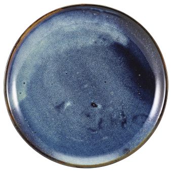 GenWare Terra Porcelain Coupe Plates - 30.5cm - Aqua Blue