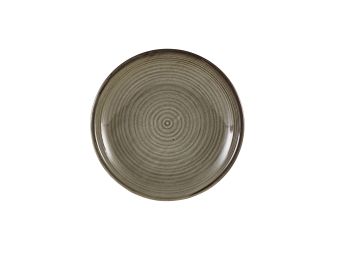 GenWare Terra Porcelain Deep Coupe Plates - 21cm - Smoke Grey