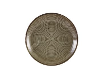 GenWare Terra Porcelain Deep Coupe Plates - 25cm - Smoke Grey