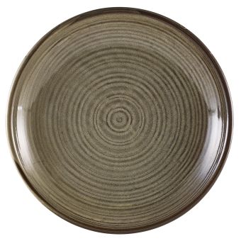 GenWare Terra Porcelain Deep Coupe Plates - 28cm - Smoke Grey