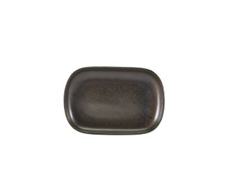 GenWare Terra Porcelain Rectangular Plates - 24cm - Cinder Black