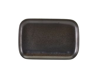 GenWare Terra Porcelain Rectangular Plates - 34.5cm - Cinder Black