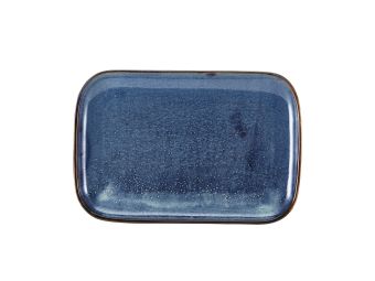 GenWare Terra Porcelain Rectangular Plates - 34.5cm - Aqua Blue