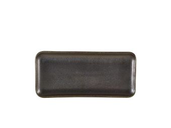 GenWare Terra Porcelain Narrow Rectangular Plates - 27cm - Cinder Black