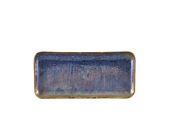 GenWare Terra Porcelain Narrow Rectangular Plates - 27cm - Aqua Blue