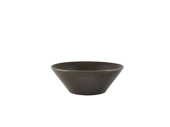 GenWare Terra Porcelain Conical Bowls - 16cm - Cinder Black