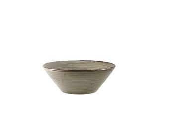 GenWare Terra Porcelain Conical Bowls - 16cm - Smoke Grey