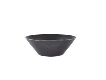 GenWare Terra Porcelain Conical Bowls - 19.5cm - Cinder Black