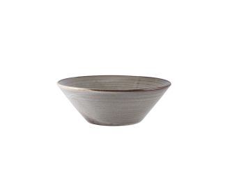 GenWare Terra Porcelain Conical Bowls - 19.5cm - Smoke Grey