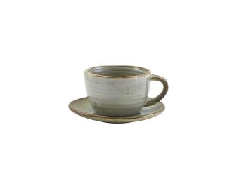 GenWare Terra Porcelain Saucers - 14.5cm - Smoke Grey