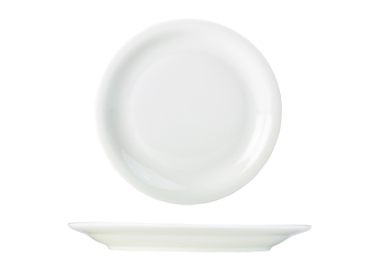 GenWare Porcelain Narrow Rim Plates - 16cm - White
