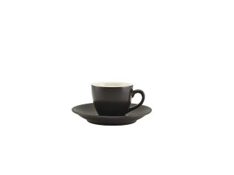 GenWare Porcelain Saucers - 12cm - Matt Black