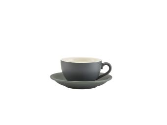 GenWare Porcelain Saucers - 13.5cm - Matt Grey