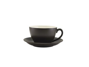 GenWare Porcelain Saucers - 16cm - Matt Black
