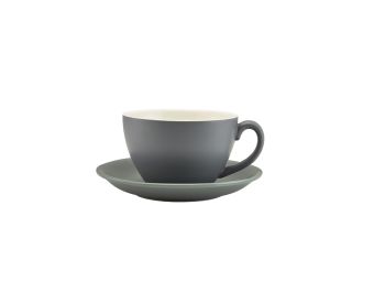 GenWare Porcelain Saucers - 16cm - Matt Grey