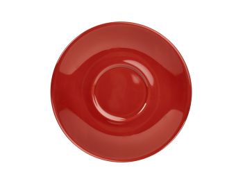 GenWare Porcelain Saucers - 16cm - Red