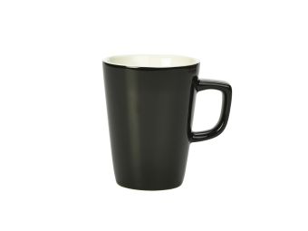 GenWare Porcelain Latte Mugs - 340ml - Black
