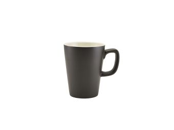 GenWare Porcelain Latte Mugs - 340ml - Matt Black