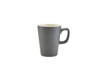 GenWare Porcelain Latte Mugs - 340ml - Matt Grey