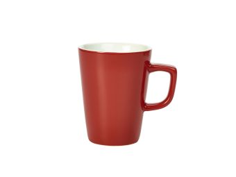 GenWare Porcelain Latte Mugs - 340ml - Red