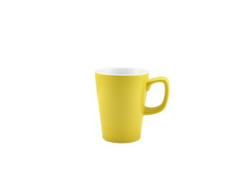 GenWare Porcelain Latte Mugs - 340ml - Yellow