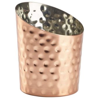 GenWare Hammered Copper Plated Angled Cone