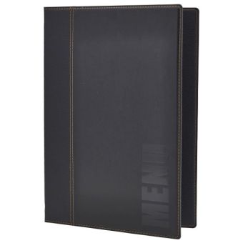GenWare Contemporary 4 Page Menu Holder - A4 - Black