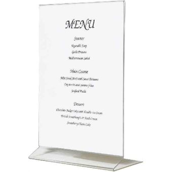 GenWare Acrylic Free Standing Menu Holder - A4