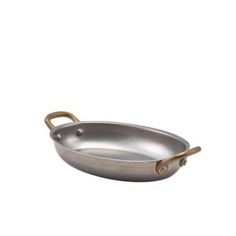 GenWare Vintage Steel Oval Dishes - 18.5cm x 13.5cm