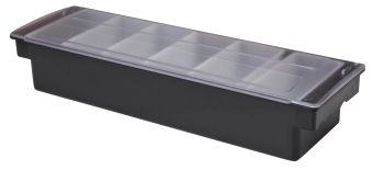 Condiment Holder - 6 Part - Black