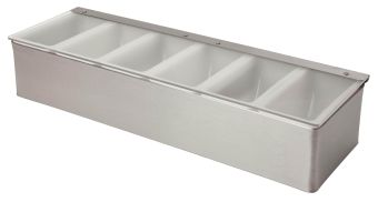 Condiment Holder - 6 Part - Stainless Steel