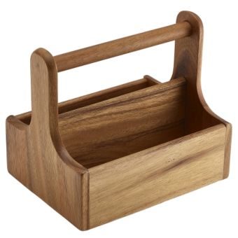 GenWare Wooden Table Caddy - Dark Wood