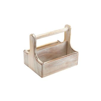 GenWare Wooden Table Caddy - White Wash