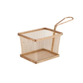 Rectangular Serving Fry Basket - 12.5cm - Copper