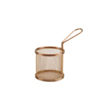 Round Serving Fry Basket - 9.3cm - Copper