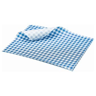 GenWare Gingham Print Greaseproof Paper - Blue
