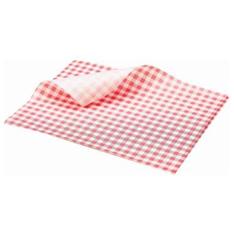 GenWare Gingham Print Greaseproof Paper - Red