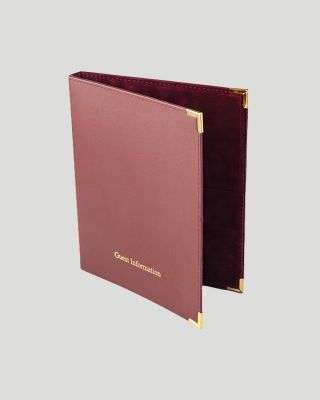 Hotel Guest Information Room Folders - Burgundy
